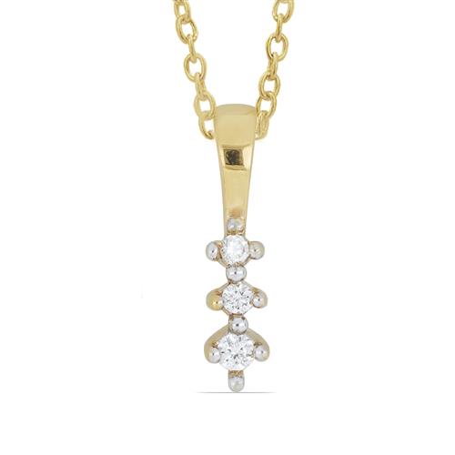 BUY NATURAL DIAMOND DOUBLE CUT PENDANT IN 14K GOLD 